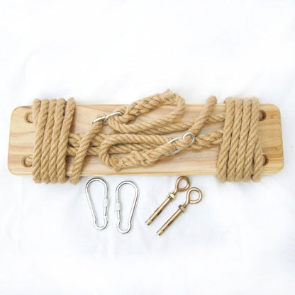 Outdoor Swing Indoor Balcony Children Adult Solid Wood Swing, Style:Climbing Rope(60x18 cm) - Toy Sports by buy2fix | Online Shopping UK | buy2fix