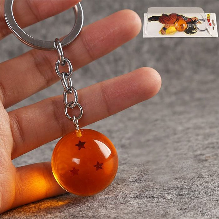 2 PCS Anime 7 Stars Balls 2.7cm PVC Figures Toys Keychain(3 star) - Key Rings by buy2fix | Online Shopping UK | buy2fix