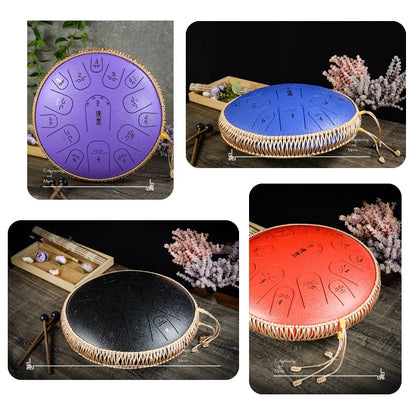 15-Tone Ethereal Drum 14-Inch Steel Tongue Drum Hollow Drum Sanskrit Drummer Disc(Purple) - Percussion Instruments by buy2fix | Online Shopping UK | buy2fix