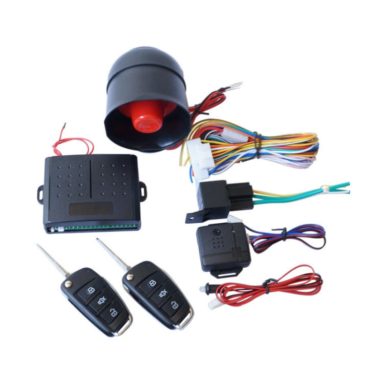 2 Set Universal Sound And Light Car Alarm 12V Vehicle Alarm System Bullet Key Remote Control - Security Alarm System by buy2fix | Online Shopping UK | buy2fix