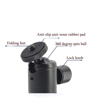 BH-903 Mini Desktop Aluminum Alloy Tripod Mini Ball Head 360 Degree Pan 90 Degree Tilt Tripod - Camera Accessories by buy2fix | Online Shopping UK | buy2fix