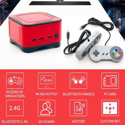 M12 Mini Cube Arcade Game Console HD TV Game Player Support TF Card with Black+Red Controllers 64G - Pocket Console by buy2fix | Online Shopping UK | buy2fix