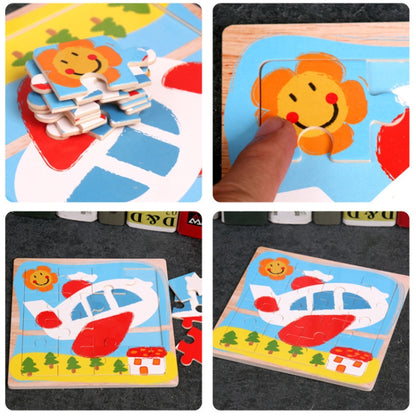 5 PCS KBX-017 Children Wooden Picture Puzzle Baby Early Education Toys(Tortoise) - Puzzle Toys by buy2fix | Online Shopping UK | buy2fix