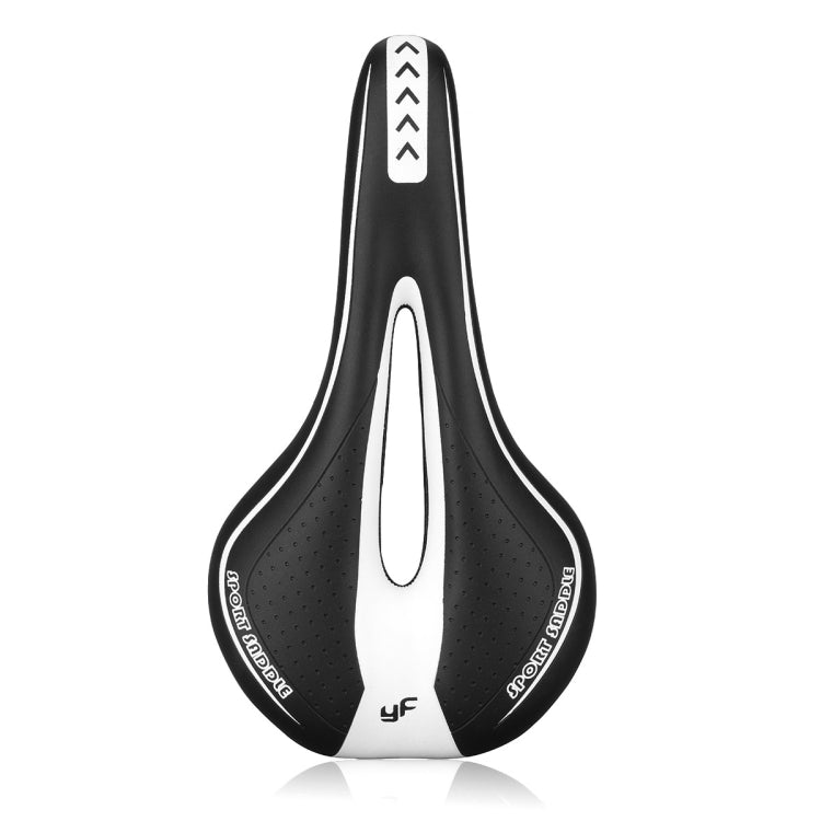 YAFEE YF-1018 Mountain Bike Saddle Bicycle Riding Saddle Bicycle Saddle(Black White) - Outdoor & Sports by YAFEE | Online Shopping UK | buy2fix