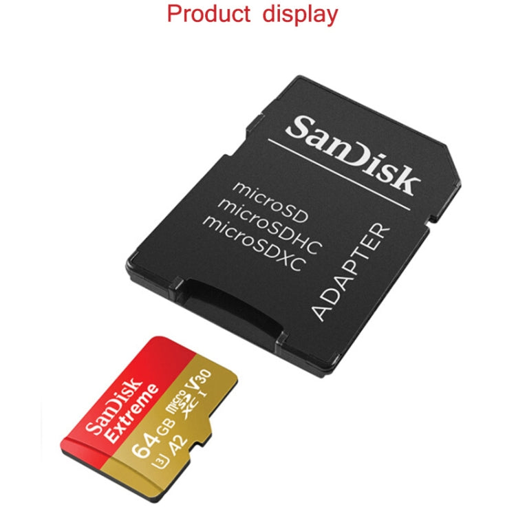 SanDisk U3 High-Speed Micro SD Card  TF Card Memory Card for GoPro Sports Camera, Drone, Monitoring 64GB(A2), Colour: Black Card - Micro SD Card by SanDisk | Online Shopping UK | buy2fix