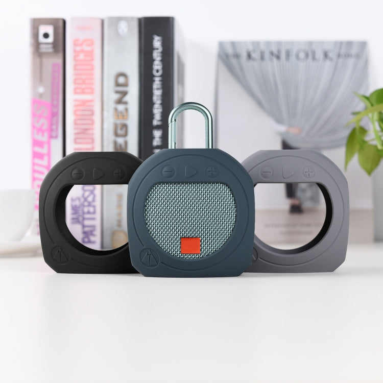 Silicone Bluetooth Speaker Protective Cover Anti-Fall Storage Cover for JBL Clip 3(Black) - Protective Case by buy2fix | Online Shopping UK | buy2fix