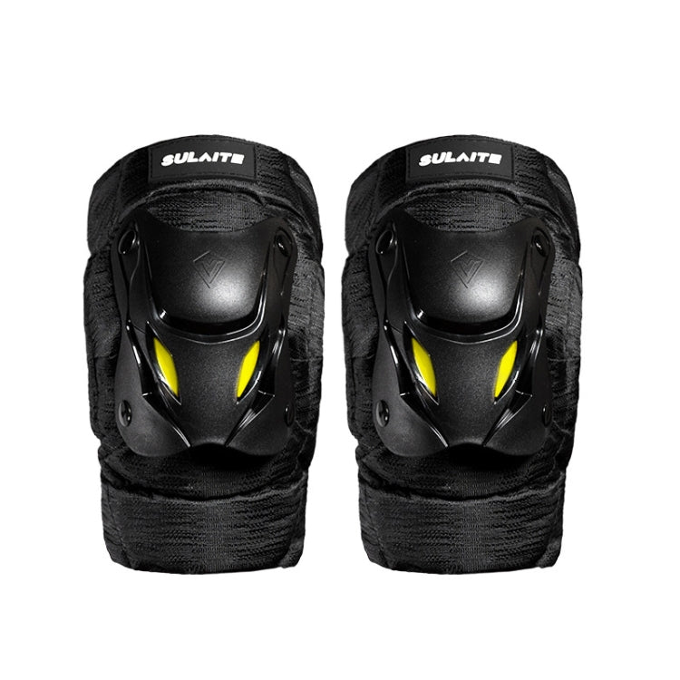 SULAITE Motorcycle Protector Rider Wind Warmth Protective Gear Riding Equipment, Colour: Black Knee Pad+Elbow Pad - Protective Gear by SULAITE | Online Shopping UK | buy2fix