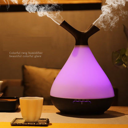 YCTA-008 Household Mute Small Wood Grain Colorful Light Aroma Diffuser Night Tree Air Humidifier, Product specifications: EU Plug(Deep Wood Grain) - Home & Garden by buy2fix | Online Shopping UK | buy2fix