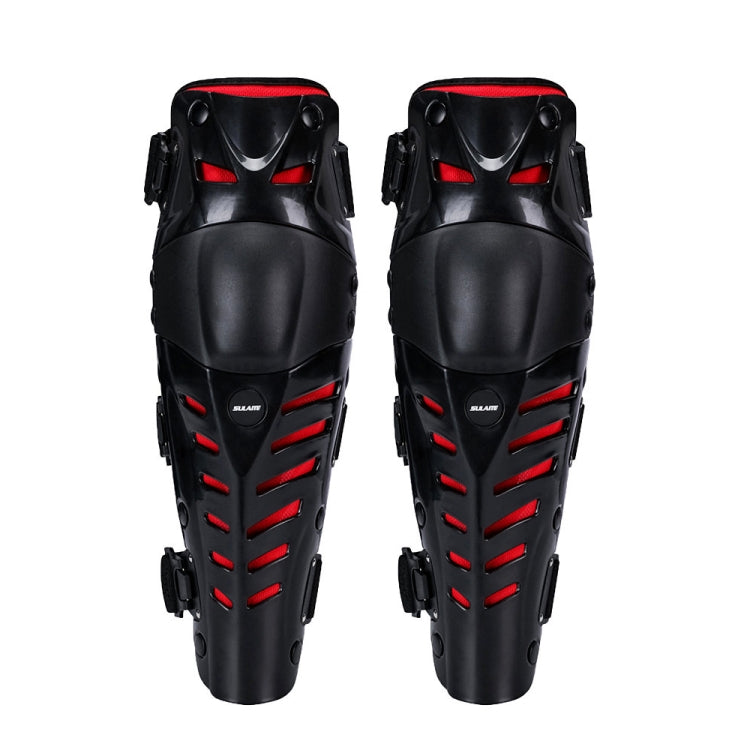 SULAITE Motorcycle Outdoor Riding Anti-Fall Protective Gear Knee Pads(Black Red) - Protective Gear by SULAITE | Online Shopping UK | buy2fix