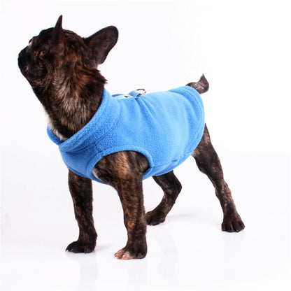 Winter Polar Flannel Pet Clothes French Bulldog Coat Pug Costumes Jacket for Dogs for Puppy Dogs, Size:XL(Dark Blue) - Home & Garden by buy2fix | Online Shopping UK | buy2fix