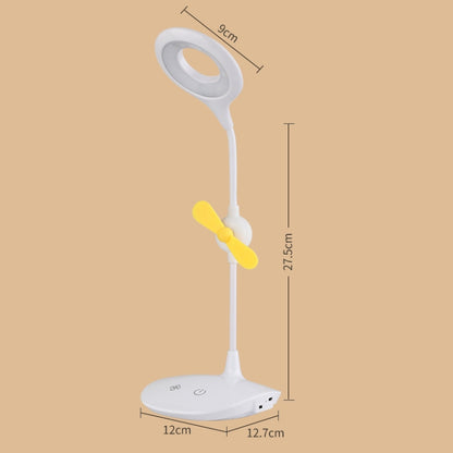 WS-8010 LED Fan Desk Lamp Bedside Desk USB Folding Desk Lamp, Colour: Ring -  by buy2fix | Online Shopping UK | buy2fix