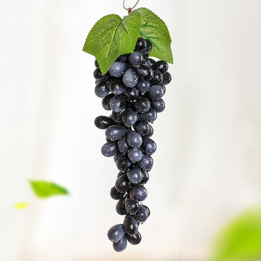 2 Bunches 85 Black Grapes Simulation Fruit Simulation Grapes PVC with Cream Grape Shoot Props - Camera Accessories by buy2fix | Online Shopping UK | buy2fix