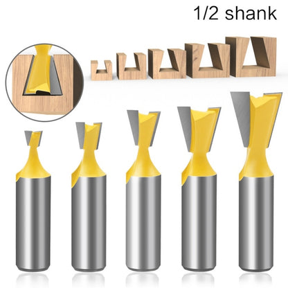 1/2 Handle Dovetail Cutter Wood Engraving Small Milling Cutter, Specification: 1/2x3/8mm - Others by buy2fix | Online Shopping UK | buy2fix