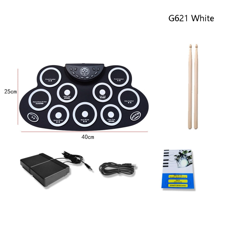 Children Hand Roll Electronic Drum DTX Game Portable Drum(G621 White) - Percussion Instruments by buy2fix | Online Shopping UK | buy2fix