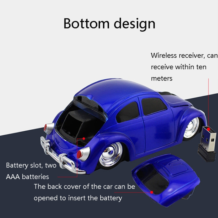 CM0010B 1200 DPI 3-keys Car Shape Wireless Mouse(Blue) - Wireless Mice by buy2fix | Online Shopping UK | buy2fix