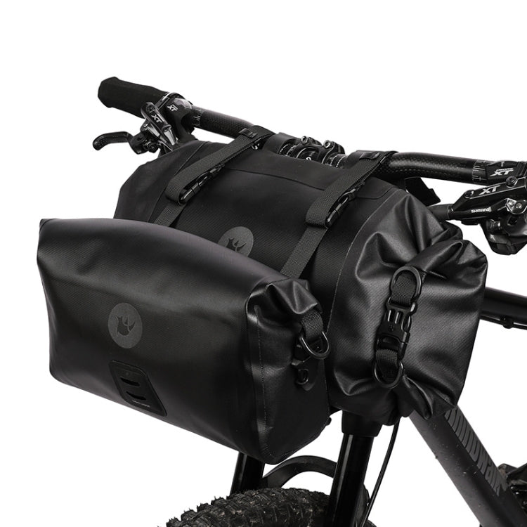 Rhinowalk X21998 Full 12L Waterproof Large Capacity Front Hanging Bag Off-Road Long-Distance Cycling Bag(Black) - Bicycle Bags by Rhinowalk | Online Shopping UK | buy2fix