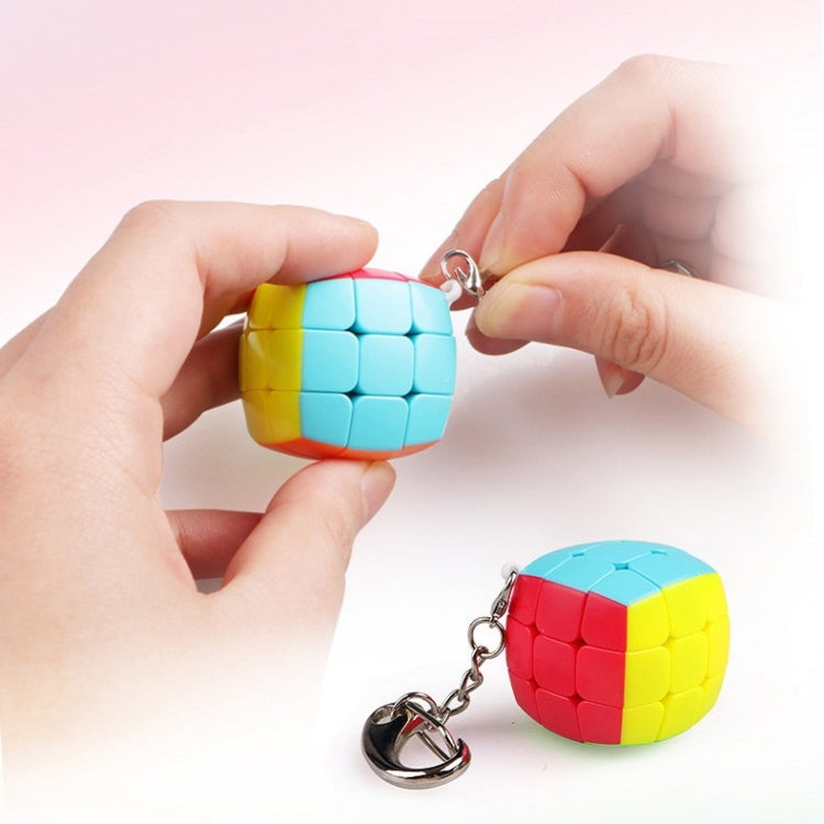 2 PCS Mini Keychain Rubik Cube Decompression Toy Third-order Keychain Flat Version - Toys & Hobbies by buy2fix | Online Shopping UK | buy2fix