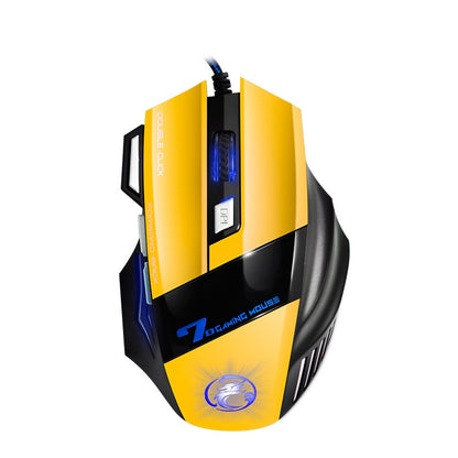 IMICE X7 2400 DPI 7-Key Wired Gaming Mouse with Colorful Breathing Light, Cable Length: 1.8m(Sunset Yellow Color Box Version) - Wired Mice by IMICE | Online Shopping UK | buy2fix