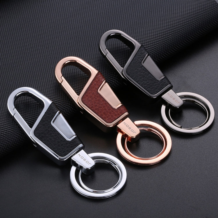 JOBON ZB-6611 Car Keychain Men Waist Hanging Keychain Simple Key Rings(Black) - Key Rings by JOBON | Online Shopping UK | buy2fix