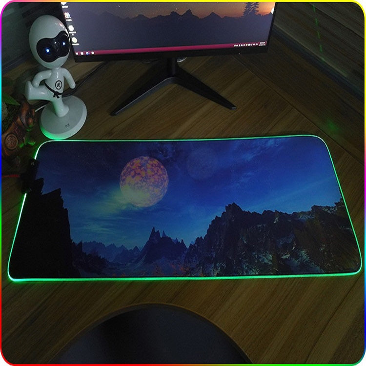 260x390x3mm F-01 Rubber Thermal Transfer RGB Luminous Non-Slip Mouse Pad(Colorful Brick) - Mouse Pads by buy2fix | Online Shopping UK | buy2fix