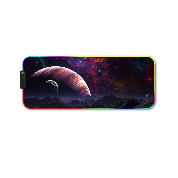 350x600x4mm F-01 Rubber Thermal Transfer RGB Luminous Non-Slip Mouse Pad(Vast Starry Sky) - Mouse Pads by buy2fix | Online Shopping UK | buy2fix