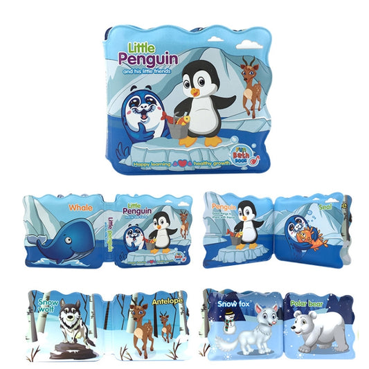 3 PCS EVA Fun Bath Book For Infants Children Playing In Water Early Education Cloth Book Bath Toy(Little Penguin) - Early Education Toys by buy2fix | Online Shopping UK | buy2fix