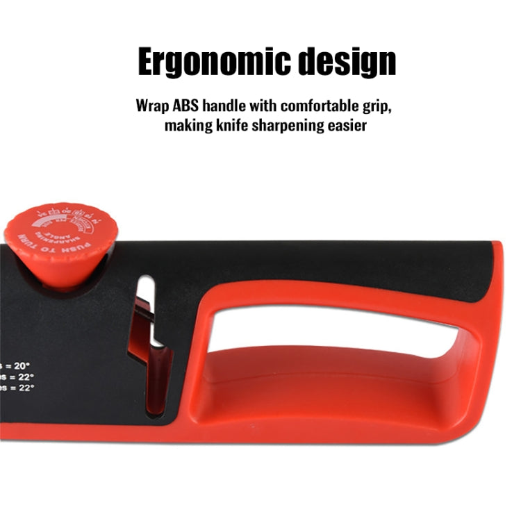 4- In-1 Adjustable Manual Knife Sharpener Multifunctional Knife Sharpener(Black Red) - Home & Garden by buy2fix | Online Shopping UK | buy2fix