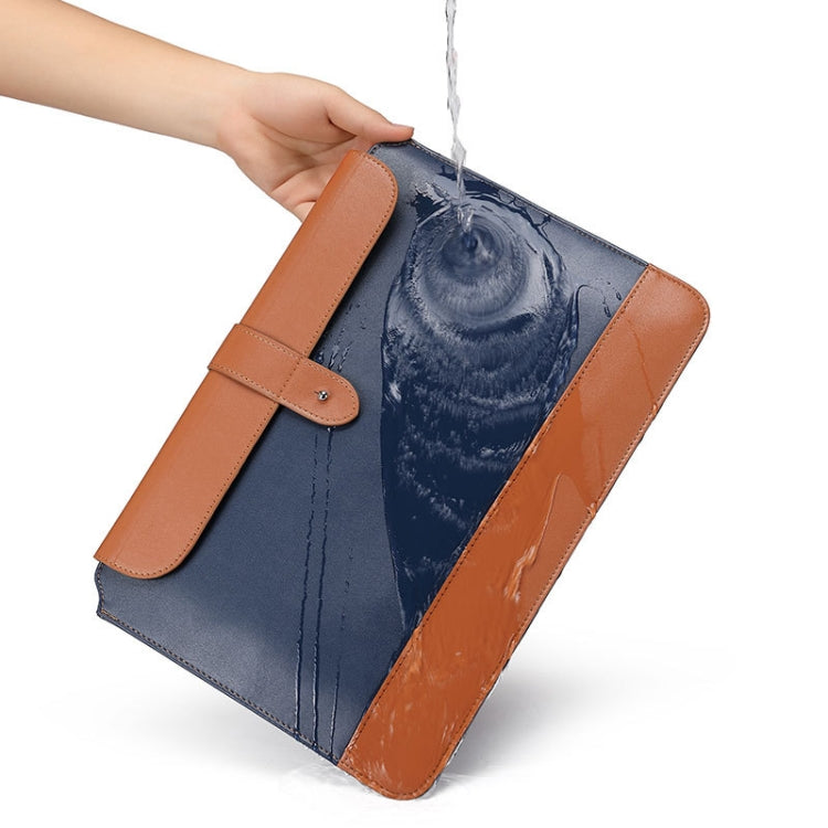 Horizontal Microfiber Color Matching Notebook Liner Bag, Style: Liner Bag  (Blue + Brown), Applicable Model: 13  -14 Inch - 13.3 inch by buy2fix | Online Shopping UK | buy2fix