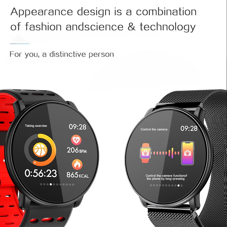 Q88 Smart Watch IP68 Waterproof Men Sports Smartwatch Android Bluetooth Watch Support Heart Rate / Call Reminder / Pedometer / Sleep Monitoring / Tracker(Black Red) - Smart Wear by buy2fix | Online Shopping UK | buy2fix