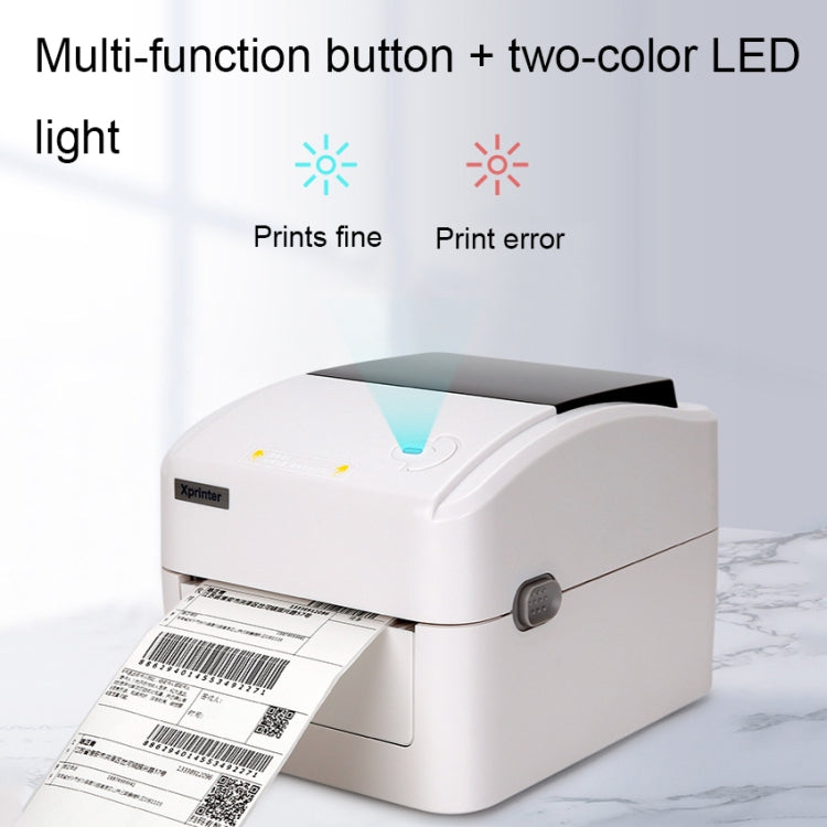 Xprinter XP-420B 108mm Express Order Printer Thermal Label Printer, Style:USB+Bluetooth(EU Plug) - Consumer Electronics by Xprinter | Online Shopping UK | buy2fix