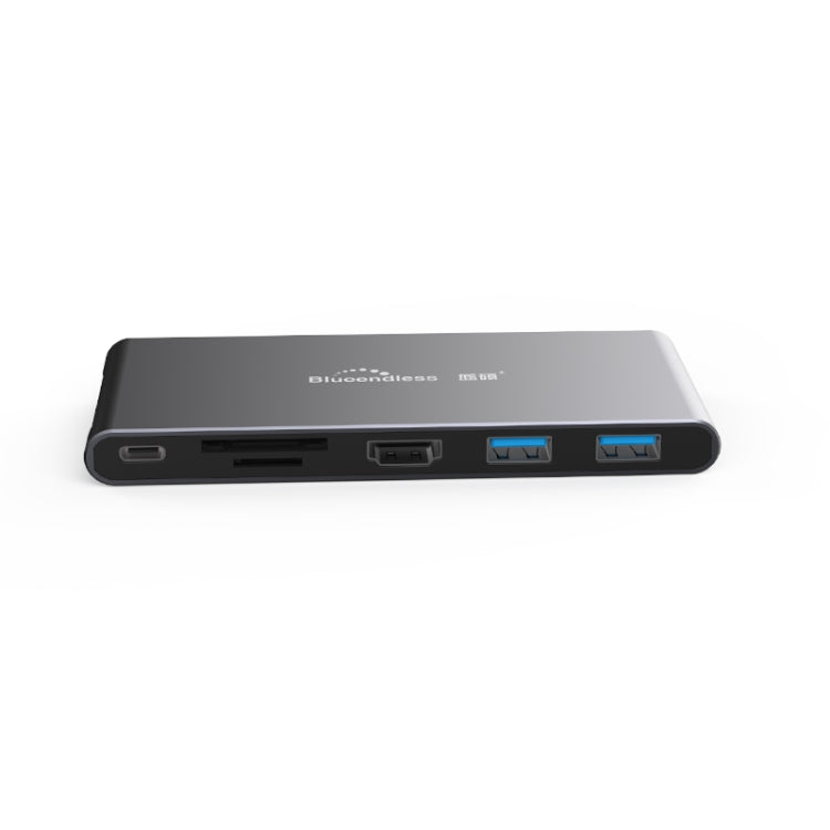 Blueendless Mobile Hard Disk Box Dock Type-C To HDMI USB3.1 Solid State Drive, Style: 6-in-1 (Support M.2 NGFF) - HDD Enclosure by Blueendless | Online Shopping UK | buy2fix