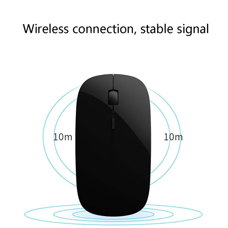 MF-822 2.4G Wireless Mouse 4 Keys Mute Office Ultra-Thin Mouse(Black) - Wireless Mice by buy2fix | Online Shopping UK | buy2fix