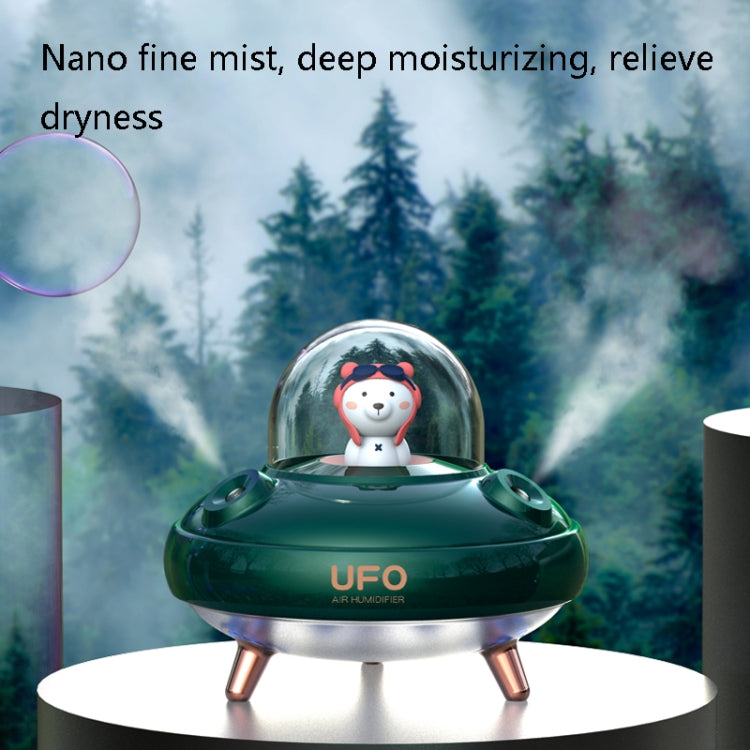 HO3 UFO Double Spraying Pet Humidifier Home Air Nebulizer Water Replenishing Instrument, Colour: Plug-in Model (Red) - Home & Garden by buy2fix | Online Shopping UK | buy2fix