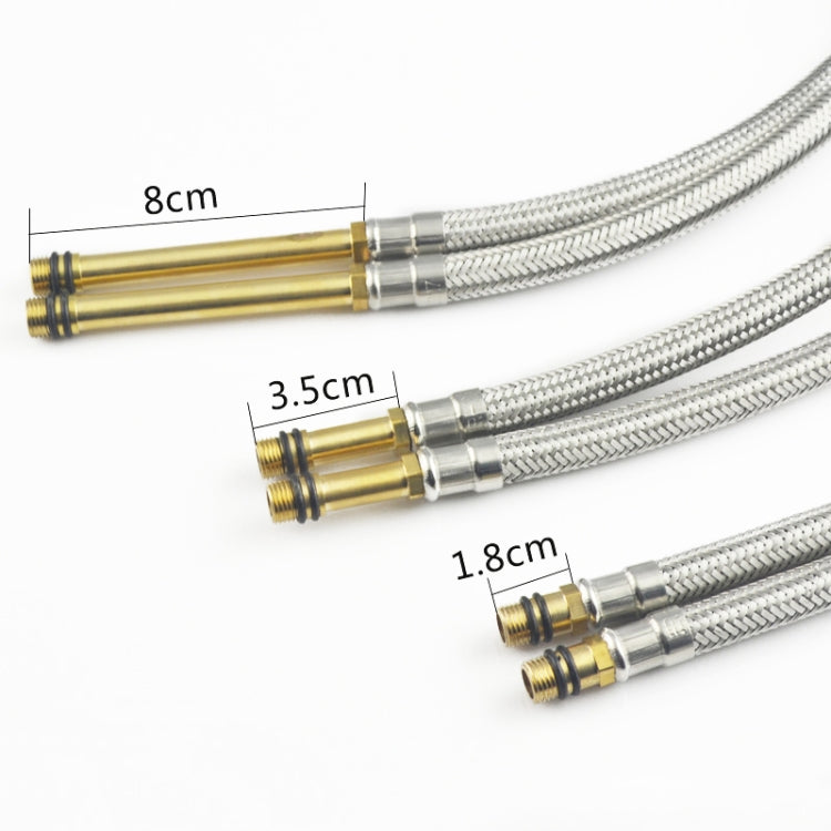 4 PCS Weave Stainless Steel Flexible Plumbing Pipes Cold Hot Mixer Faucet Water Pipe Hoses High Pressure Inlet Pipe, Specification: 40cm 8cm Copper Rod - Home & Garden by buy2fix | Online Shopping UK | buy2fix