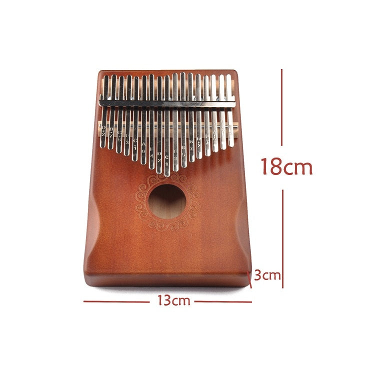 17-Tone Thumb Piano Kalimba Beginners Introduction Finger Piano, Colour: Brown - Keyboard Instruments by buy2fix | Online Shopping UK | buy2fix