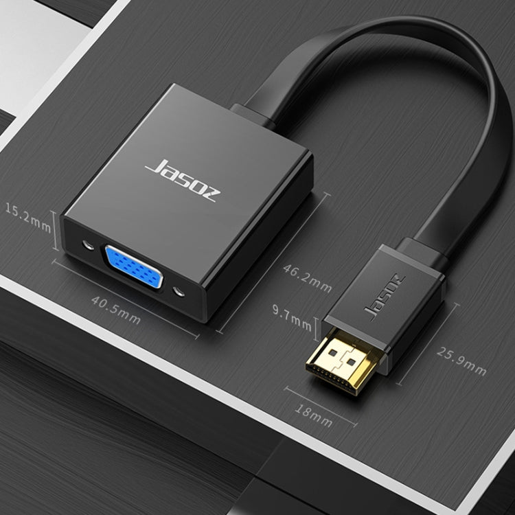 2 PCS Jasoz 1080P HDMI To VGA Converter Oxygen-Free Copper Core, Colour: White - Converter by Jasoz | Online Shopping UK | buy2fix