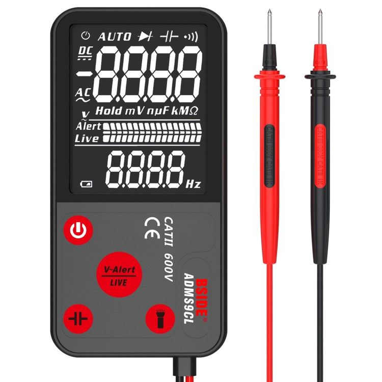 BSIDE ADMS9 Large-Screen Display Intelligent Automatic No Gear Shifting Ultra-Thin Digital Multimeter(Ordinary Screen) - Digital Multimeter by BSIDE | Online Shopping UK | buy2fix