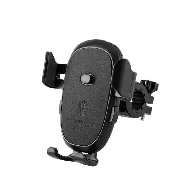 2 PCS CYCLINGBOX BG-2930 Bicycle Mobile Phone Frame Plastic One-Click Lock Mobile Phone Bracket, Style: Handlebar Installation (Black） - Outdoor & Sports by CYCLINGBOX | Online Shopping UK | buy2fix