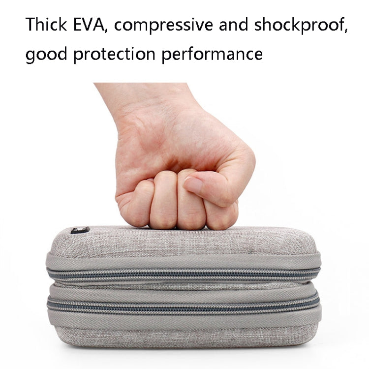 Baona BN-F027 Double-Layer Mobile Hard Disk Storage Bag EVA Hard Shell Hard Disk Protective Cover(Gray) - Hard Drive Bags & Cases by Baona | Online Shopping UK | buy2fix