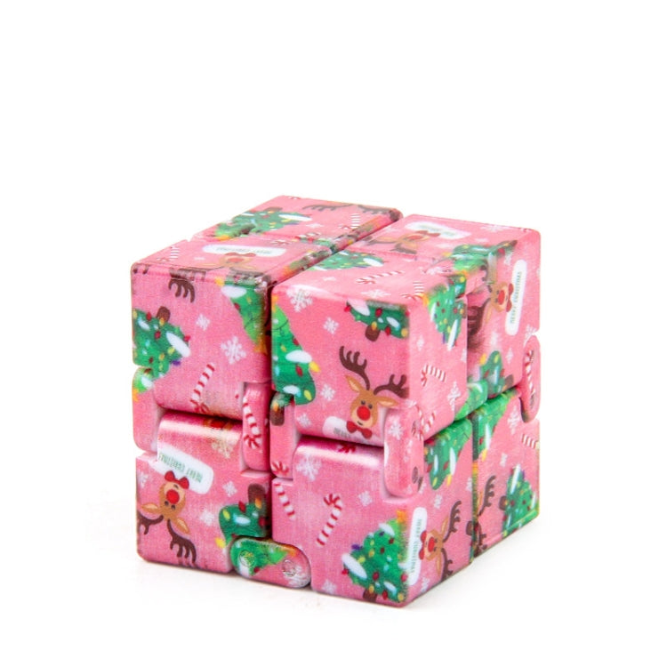 3 PCS Infinite Magic Cube Halloween & Christmas Theme Decompression Pocket Cube Second Order Cube Toy(NO.335K-1 Christmas Pink) - Magic Cubes by buy2fix | Online Shopping UK | buy2fix