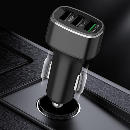 Three USB Ports Car Fast Charging Charger For Huawei/For OPPO/VIVO/OnePlus And Other Flash Charging, Model: GT680 Gray - In Car by buy2fix | Online Shopping UK | buy2fix