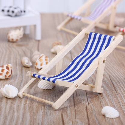 2 PCS 1:12 Beach Lounge Chair Simulation Model Outdoor Beach Scene Shooting Props Can Be Folded(Red) - Camera Accessories by buy2fix | Online Shopping UK | buy2fix