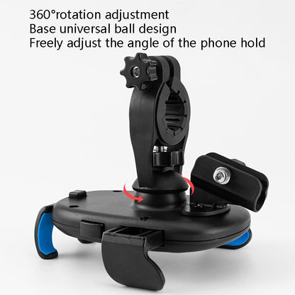 CYCLINGBOX BG-2935 Bicycle Mobile Phone Bracket With Umbrella Waterproof Navigation Electric Car Mobile Phone Frame, Style: Handlebar Installation (Black) - Outdoor & Sports by CYCLINGBOX | Online Shopping UK | buy2fix