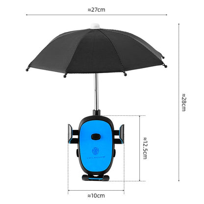 CYCLINGBOX BG-2935 Bicycle Mobile Phone Bracket With Umbrella Waterproof Navigation Electric Car Mobile Phone Frame, Style: Handlebar Installation (Red) - Outdoor & Sports by CYCLINGBOX | Online Shopping UK | buy2fix