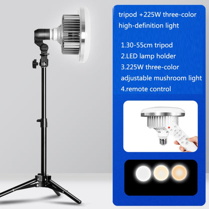 Mobile Phone Live Support Shooting Gourmet Beautification Fill Light Indoor Jewelry Photography Light, Style: 225W Mushroom Lamp + Tripod - Consumer Electronics by buy2fix | Online Shopping UK | buy2fix