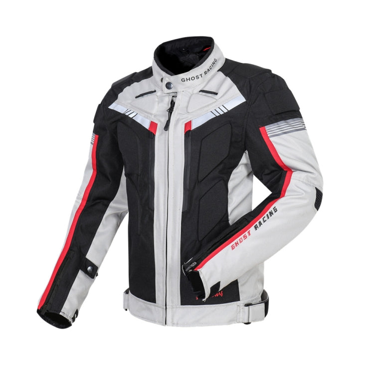 GHOST RACING GR-Y07 Motorcycle Cycling Jacket Four Seasons Locomotive Racing Anti-Fall Cloth, Size: XL(Light Grey) - In Car by GHOST RACING | Online Shopping UK | buy2fix