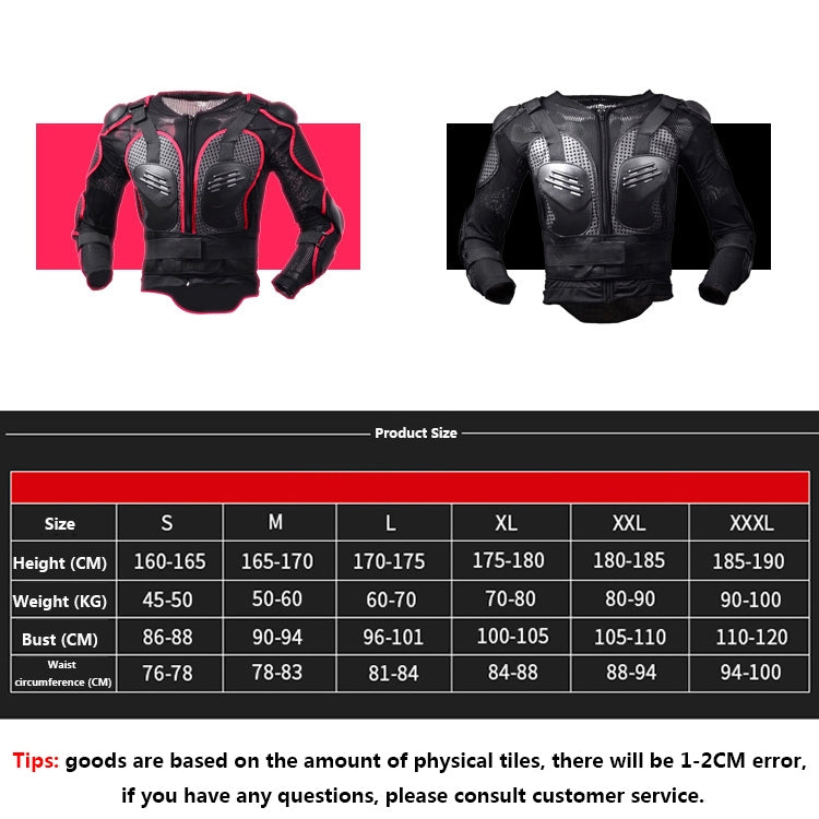 GHOST RACING F060 Motorcycle Armor Suit Riding Protective Gear Chest Protector Elbow Pad Fall Protection Suit, Size: XXL(Black) - In Car by GHOST RACING | Online Shopping UK | buy2fix