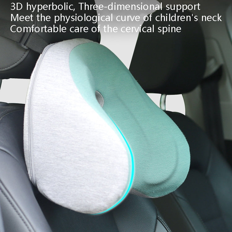 Children Car Head Pillow Car Interior Supplies Travel Sleep Adjustable U-Type Memory Cotton Neck Pillow(Matcha Green) - In Car by buy2fix | Online Shopping UK | buy2fix