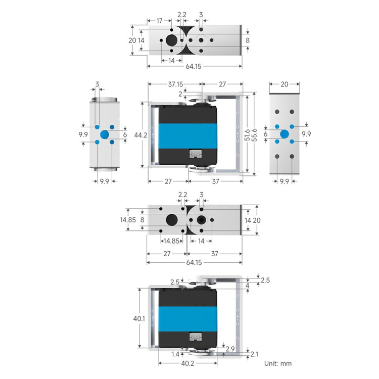 Waveshare 24703 25kg.cm Wide Range Voltage ST3020 Serial Bus Aervo - Other Accessories by Waveshare | Online Shopping UK | buy2fix