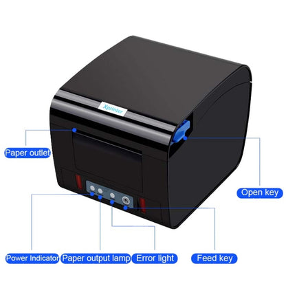 Xprinter XP-D230H 80mm Thermal Express List Printer with Sound and Light Alarm, Style:LAN Port(UK Plug) - Printer by Xprinter | Online Shopping UK | buy2fix